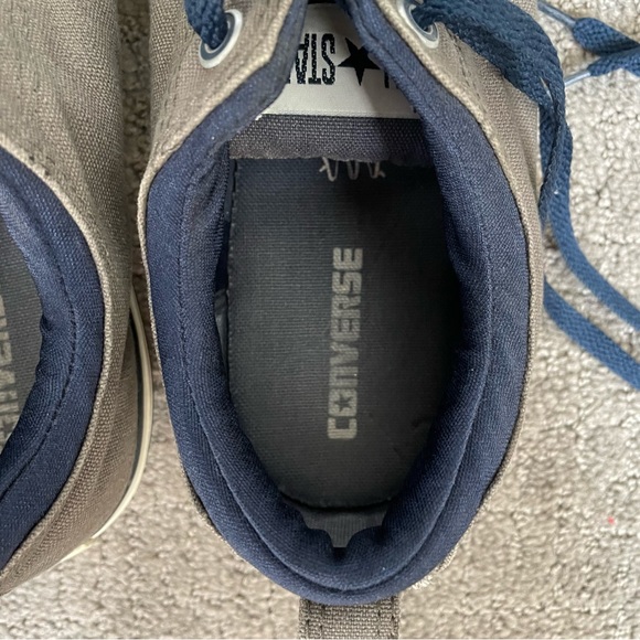 Converse Chuck Taylor All-Star Lows, Grey/Blue Size 10 with blue piping - Picture 4 of 11